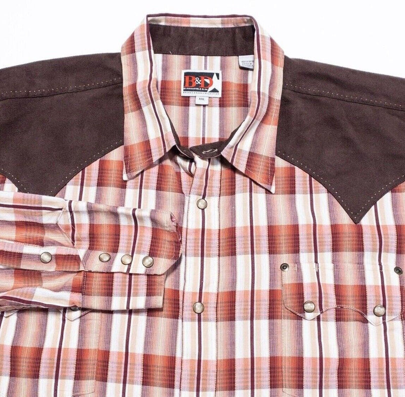 Brooks & Dunn Pearl Snap Shirt 2XL Men's Western Cowboy Panhandle Slim Sawtooth
