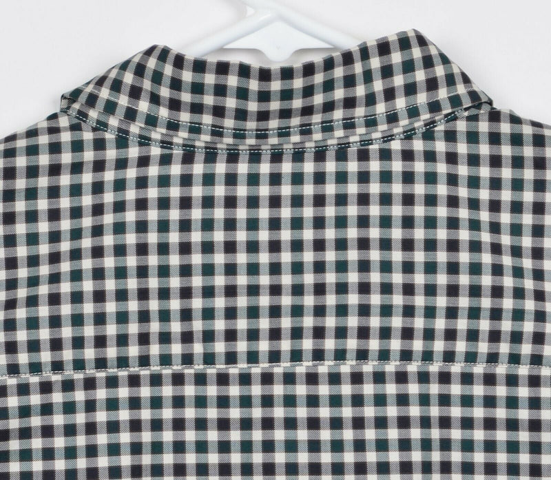 Rodd & Gunn Men's Medium Original Fit Green Black Plaid Check Long Sleeve Shirt