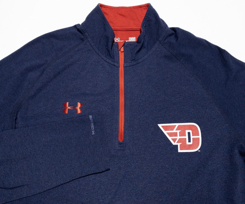 Dayton Flyers 1/4 Zip Men's Large Loose Under Armour Pullover Blue College NCAA