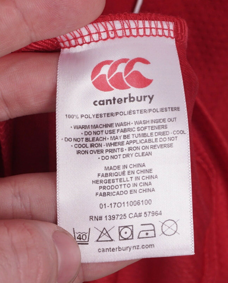 USA Rugby Men's XL Canterbury VAPODRI Short Sleeve Crewneck EY Red Jersey