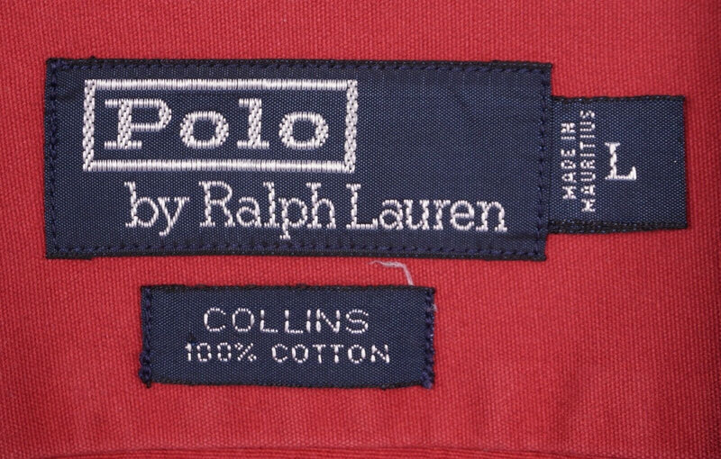 Vintage 90s Polo Ralph Lauren Men's Large Sportsman Red Deer "Collins" Shirt