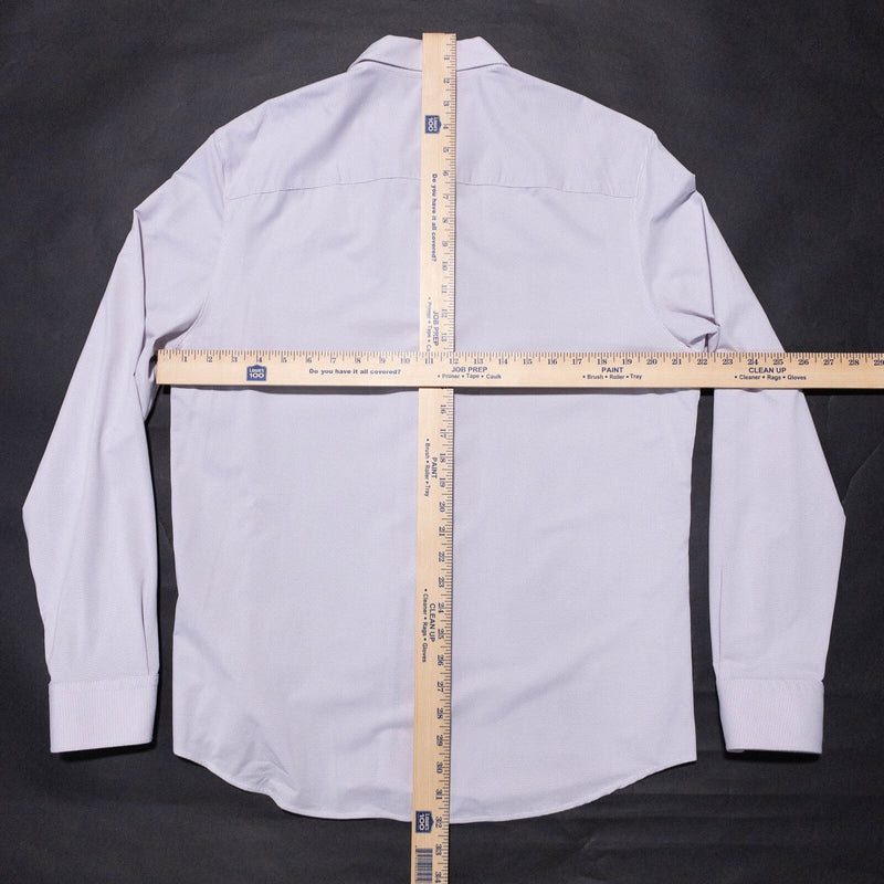 Rhone Commuter Shirt Men's Large Button-Up Wicking Stretch Nylon White Dot