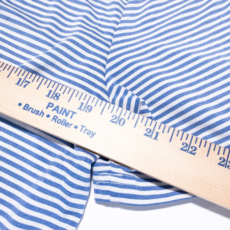 RLX Ralph Lauren Golf Small Men's Polo Shirt Blue Striped Wicking Stretch