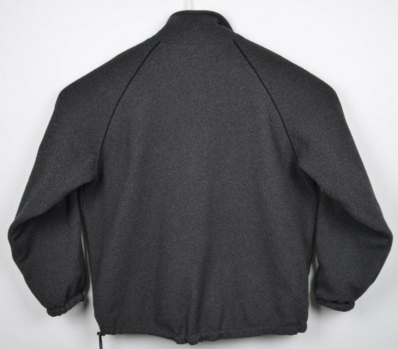Vintage 90s Abercrombie Men's Large Reversible Half-Zip Mountain Fleece Jacket