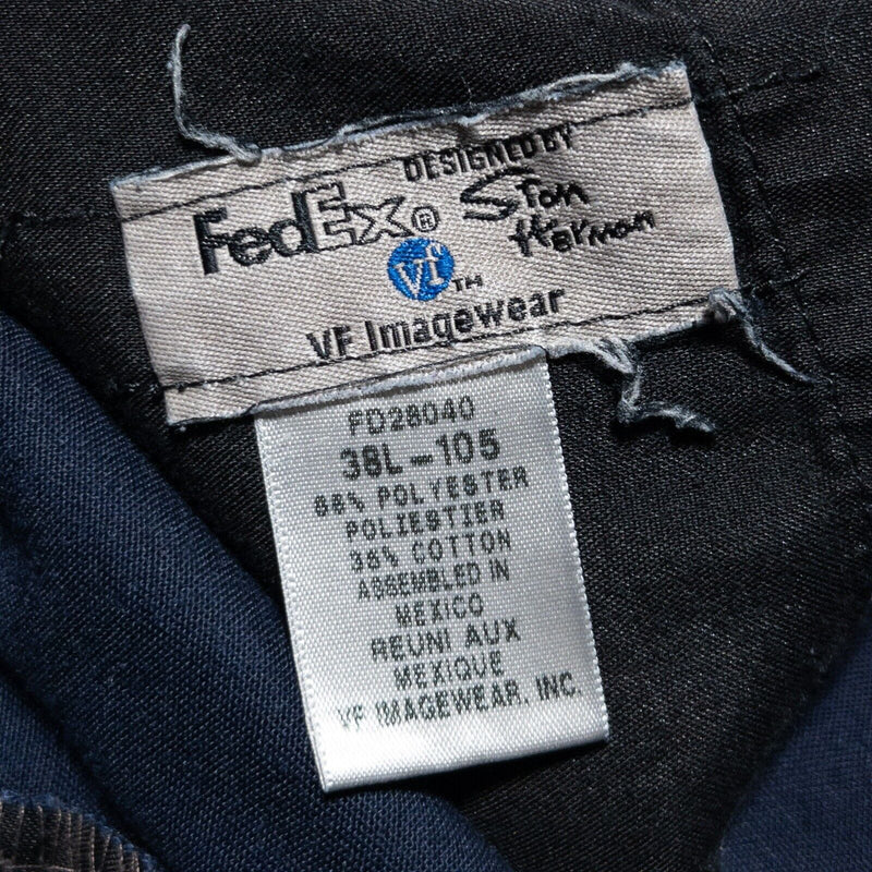 5 FedEx Uniform Shorts 38L Men's Navy Blue Reflective Cargo Stan Herman Delivery