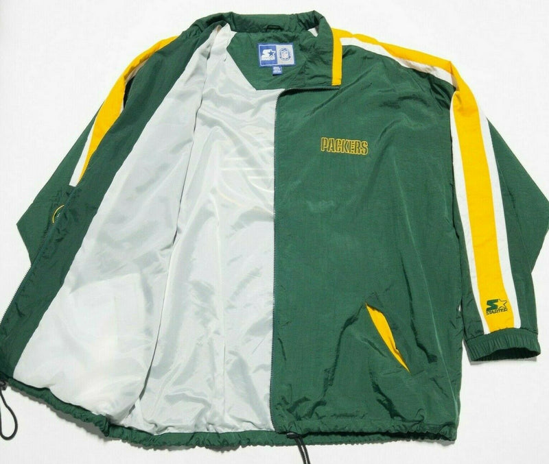 Green Bay Packers Men's 3XL Starter Full Zip NFL Football 90s Windbreaker Jacket