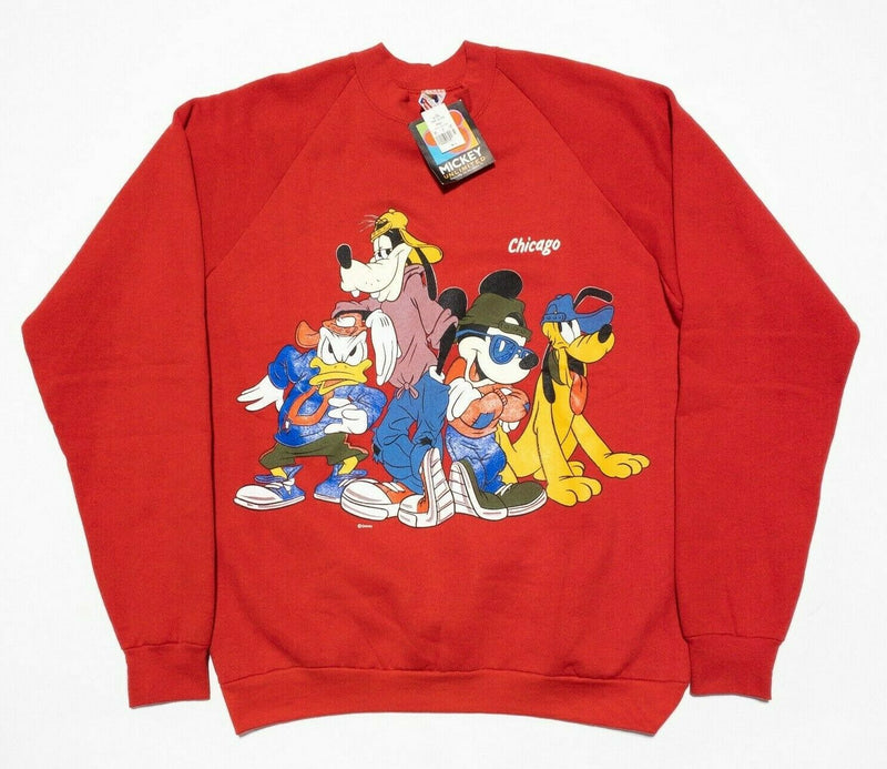 Disney Mickey Unlimited Vintage 90s Sweatshirt Gang Chicago Red Adult 2XL