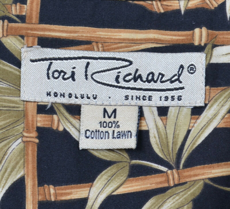 Tori Richard Men's Sz Medium Floral Pineapple Bamboo Cotton Lawn Hawaiian Shirt