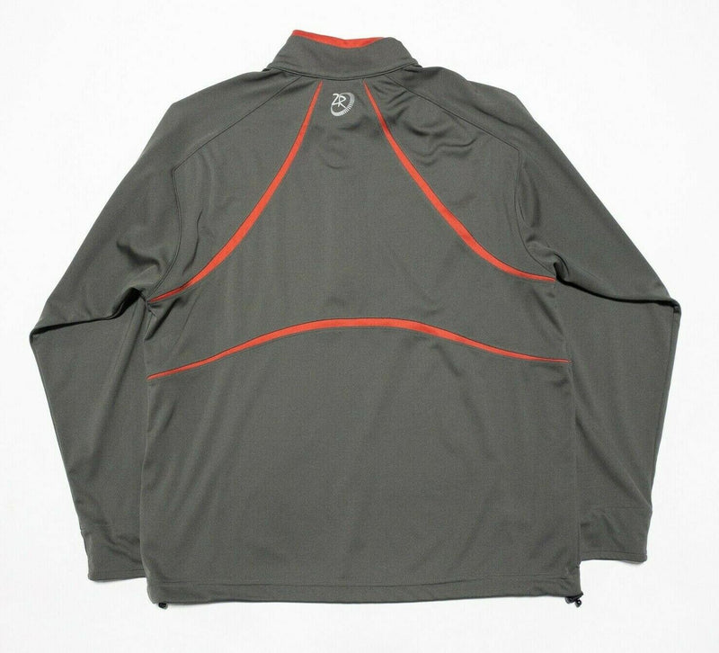 Zero Restriction Jacket Men's Golf Tour Series Medium Half-Zip Gray Orange