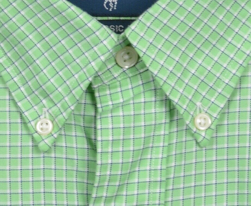 Polo Ralph Lauren Men's XL Classic Fit Green Plaid Check Button-Down Shirt