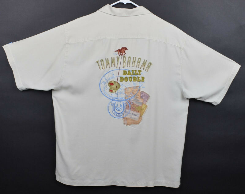 Tommy Bahama Men's Sz Medium? Embroidered Daily Double Hawaiian Shirt