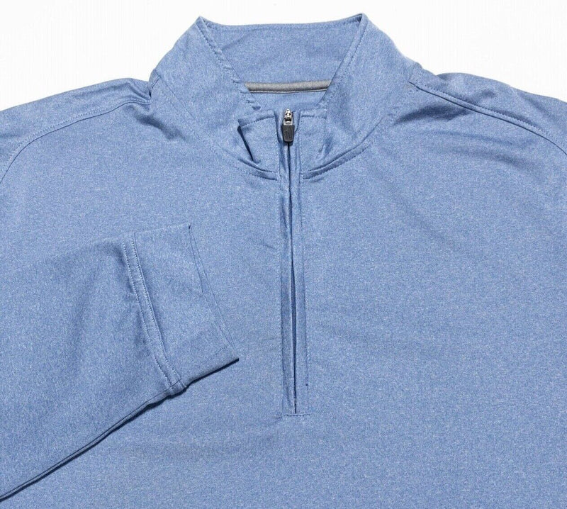 Johnnie-O 1/4 Zip Men's Large Pullover Prep-Formance Blue Wicking Stretch Golf