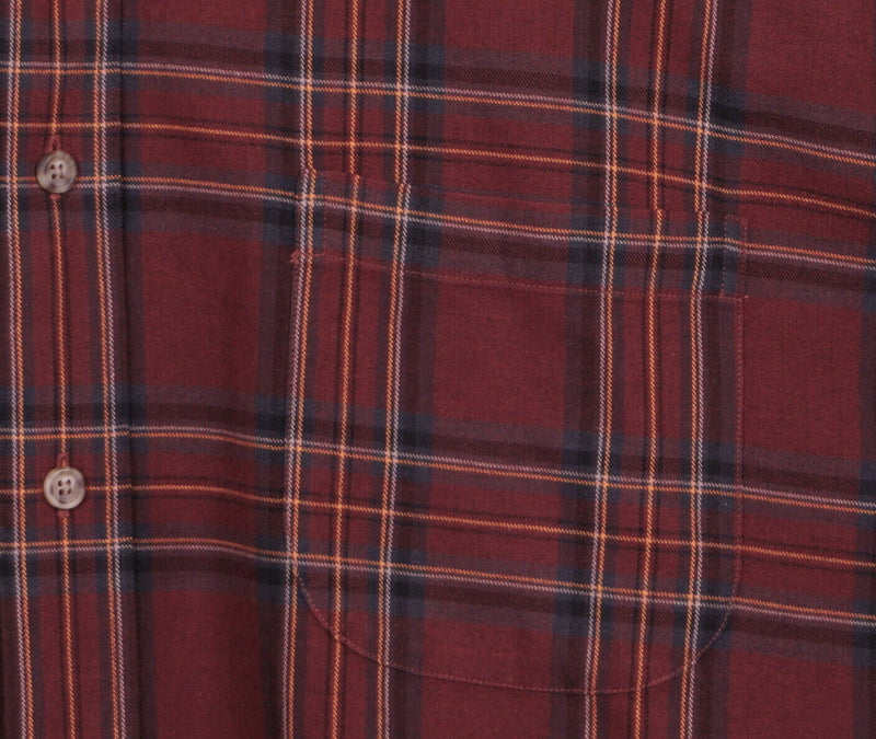 Viyella Men's XL Cotton Wool Blend Red Plaid Button-Down Flannel Shirt