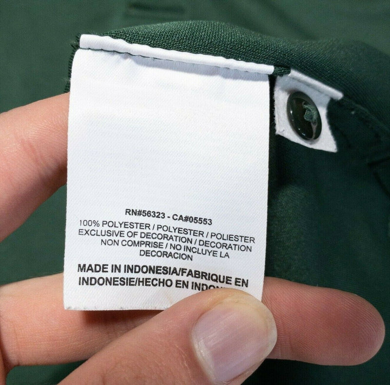 Green Bay Packers Nike Polo Shirt Medium Dri-Fit Men's Green On Field Wicking