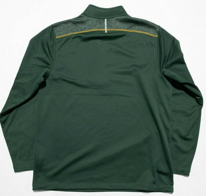 Green Bay Packers Men's Large Majestic Coolbase Green Wicking 1/4 Zip Jacket