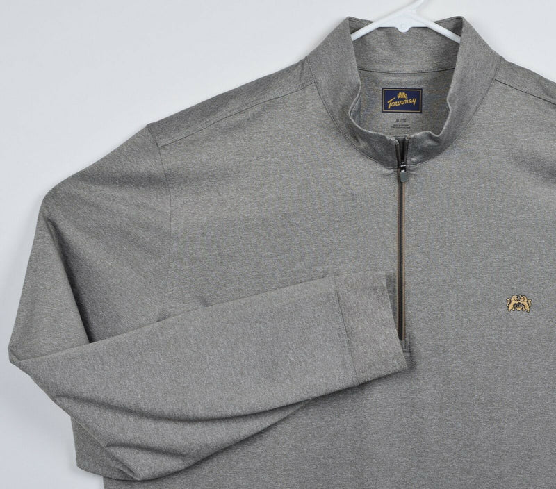 Tourney Men’s XL 1/4 Zip Heather Gray Trophy Logo Golf Lightweight Jacket