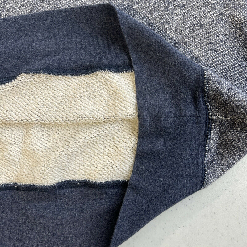 Jack Spade Men's Small Blue/Gray Sherpa Lined Knit Pullover Hooded Sweatshirt