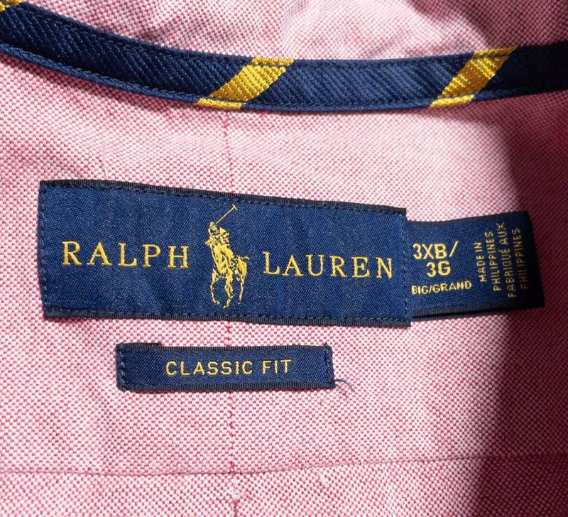 Polo Ralph Lauren Shirt Mens 3XB Big Classic Fit Oxford Pink Button-Down 3XL Big