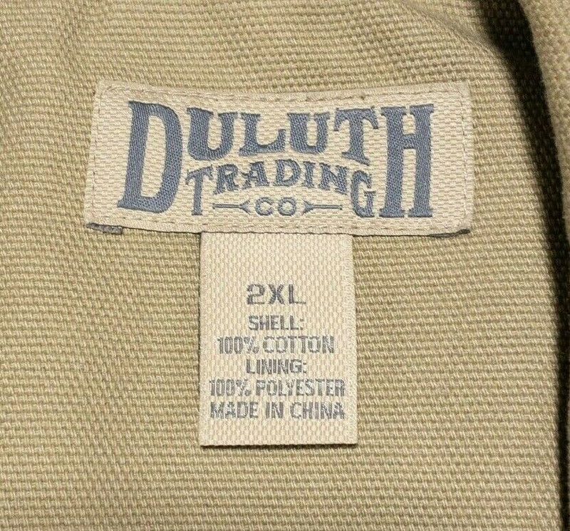 Duluth Trading Co. Men 2XL Fire Hose Presentation Jacket Khaki Blazer Sport Coat