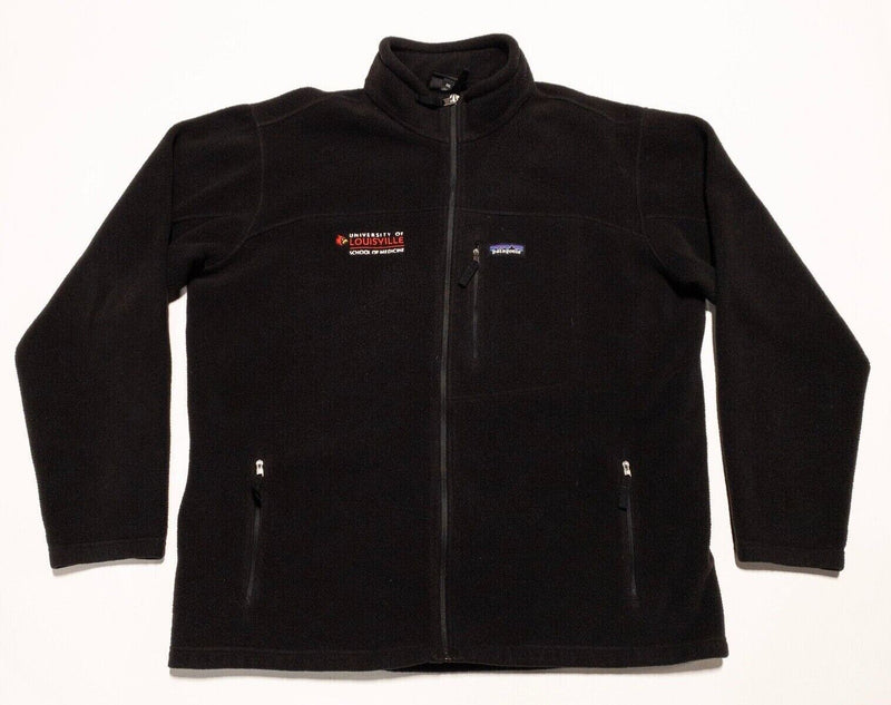 Patagonia Synchilla Fleece Jacket Men's 2XL Black Full Zip Louisville Medicine