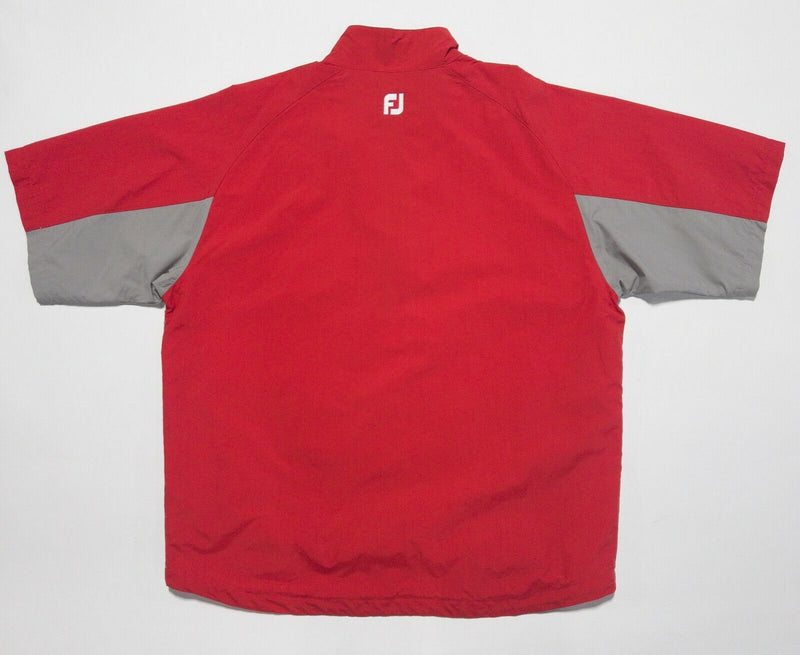 FootJoy Men's Size Large Red Golf Wind Rain Half-Zip Pullover Windshirt Jacket