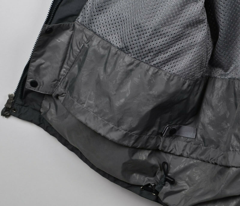 The North Face Men's XL HyVent Gray Black Full Zip Wind Rain Shell Jacket