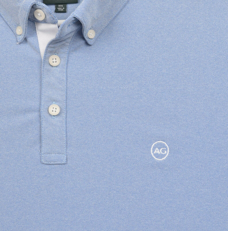 AG Green Label Men's Sz 2XL Adriano Goldschmied Blue Short Sleeve Polo Shirt