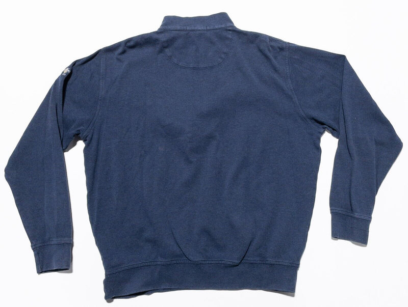 Peter Millar Sweater Mens Medium 1/4 Zip Pullover Sweatshirt Navy Blue Golf