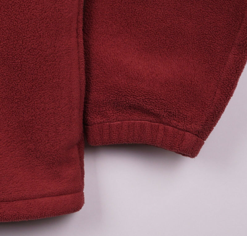 Duluth Trading Co Men's Large Solid Red 1/4 Zip Pullover Fleece Jacket