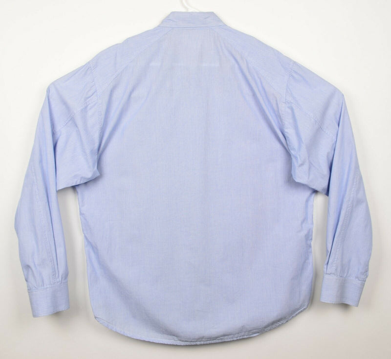 Carbon 2 Cobalt Men's Sz Large Blue Pinstriped Long Sleeve Button-Down Shirt