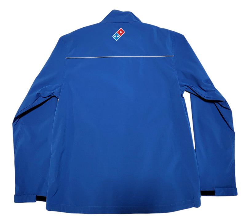 Domino's Pizza Delivery Jacket Men's Large Employee Uniform Blue Full Zip