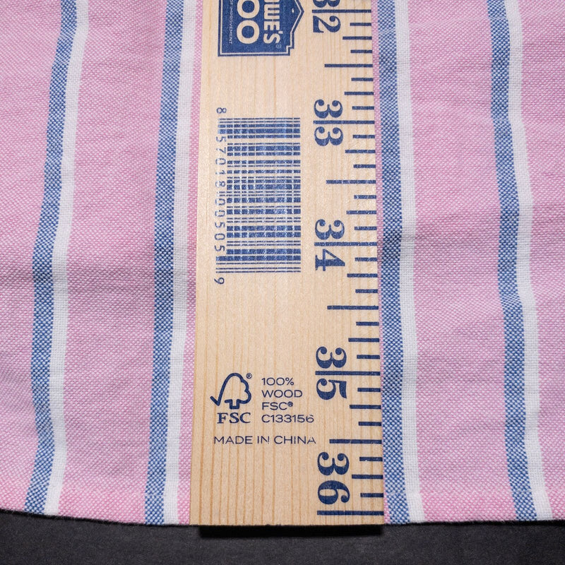 Polo Ralph Lauren Shirt Men's 2XLT Tall Pink Striped Oxford Button-Down Preppy