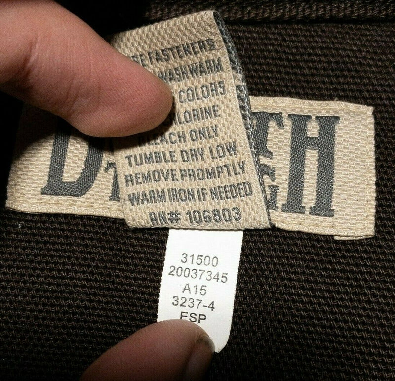 Duluth Trading Men's Hanger Bender Fire Hose Shirt Jac Fleece-Lined Brown Medium