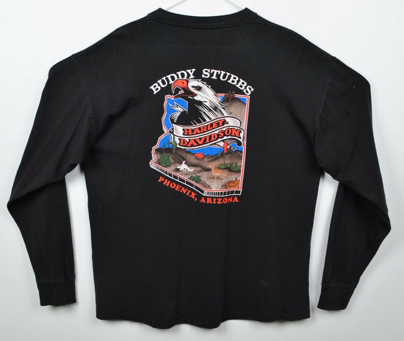 Vtg 1991 3D Emblem Men's XL Righteous Ruler Harley-Davidson Long Sleeve T-Shirt