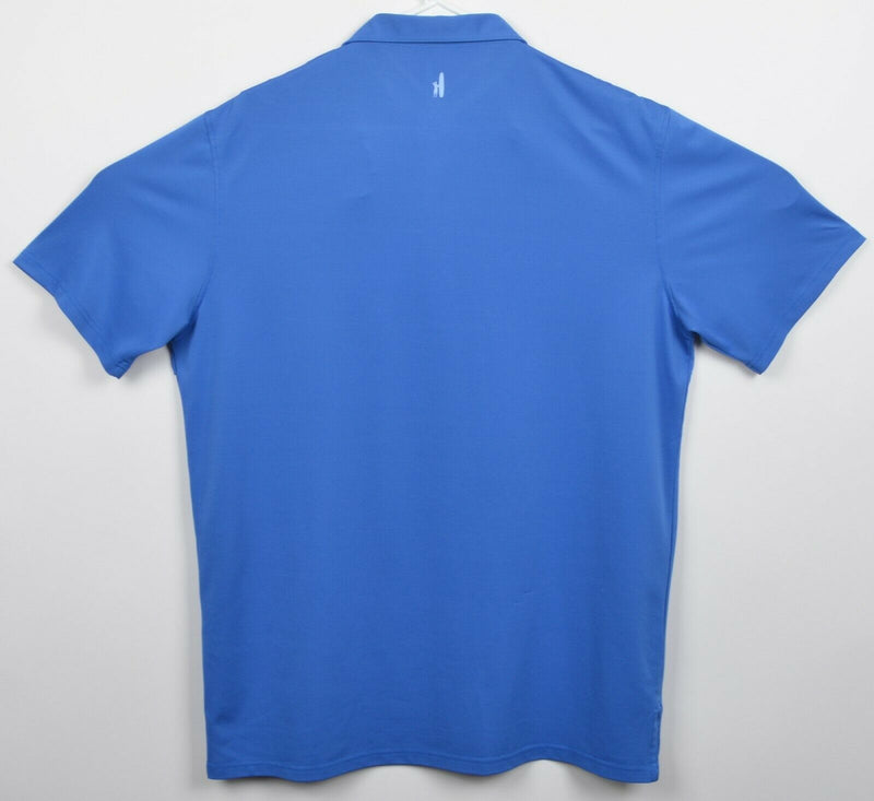 Johnnie-O Men's Sz Large Blue Prep-Formance Polyester Spandex Golf Polo Shirt