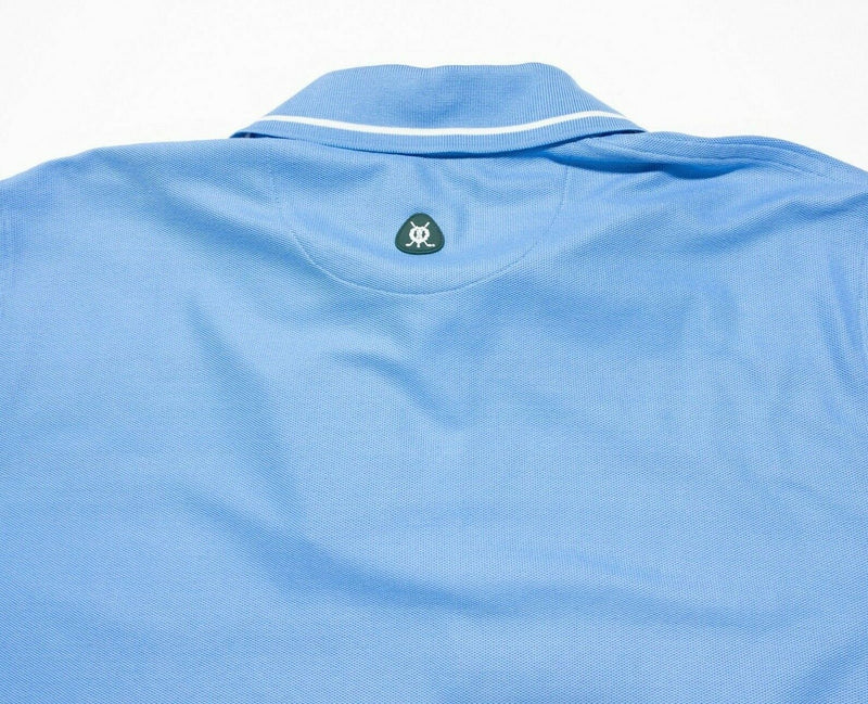 Brooks Brothers St. Andrew's Links Polo Medium Men's Shirt Golf Blue Striped