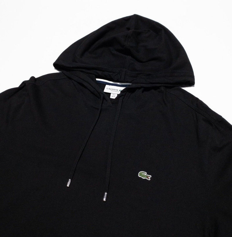 Lacoste Hoodie Men's XL Regular Fit FR 6 Black Pullover Lightweight Croc Gator