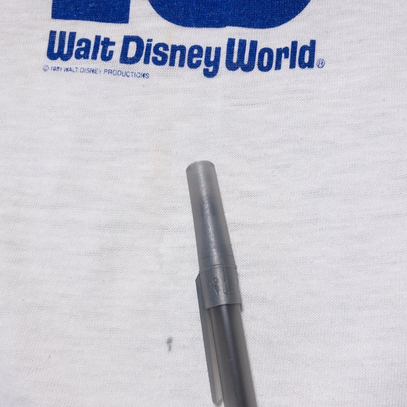 Vintage Walt Disney World T-Shirt Men Large 10th Anniversary 1981 Rainbow Castle