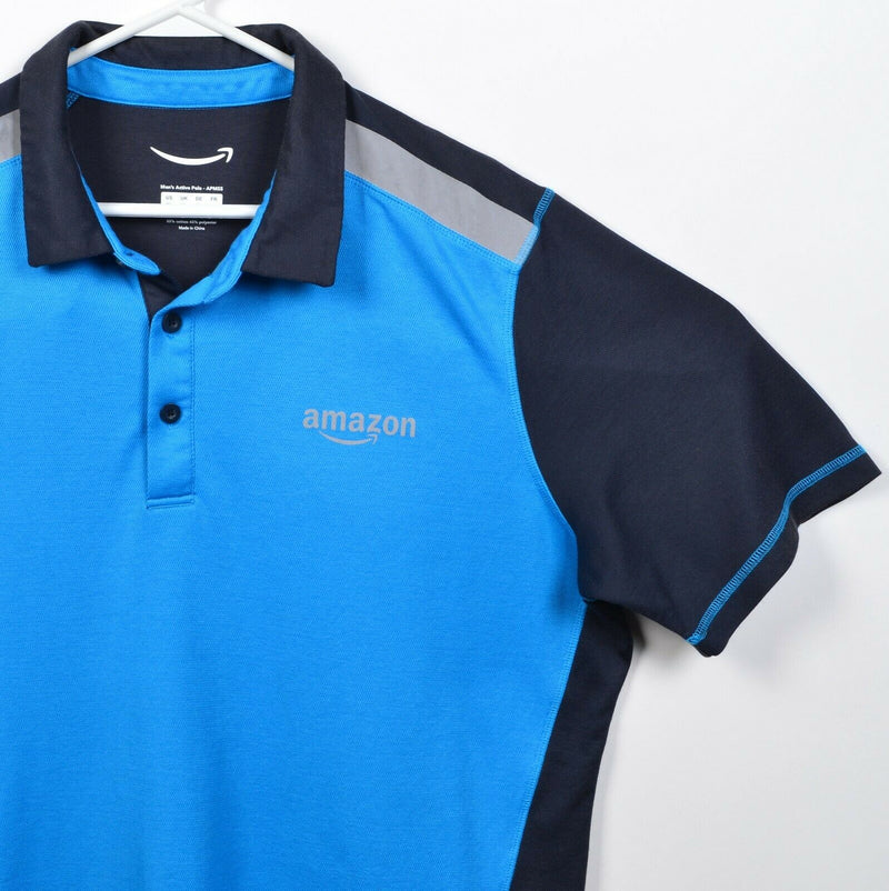 Amazon Delivery Men's XL Uniform Employee Driver Flex Blue Polo Shirt AMPSS