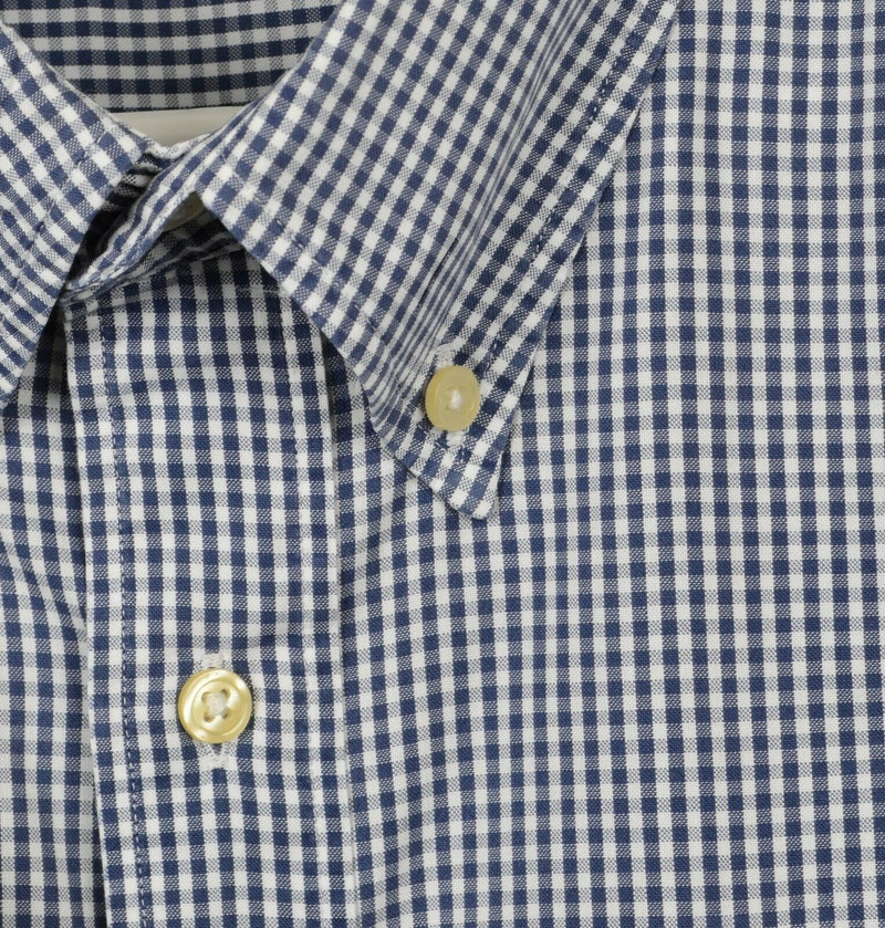 Vintage GANT Yale Co-Op Men's 3XL Archive Pinpoint Blue Micro-Check Shirt