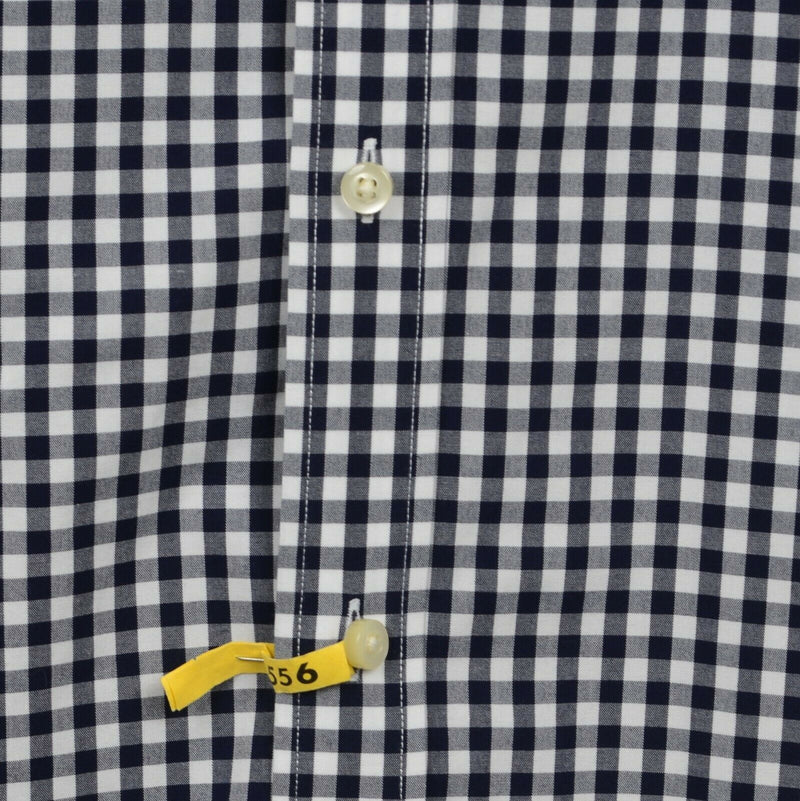 Michigan Wolverines Men's 2XL Thomas Dean Flip Cuff Gingham Check Button Shirt