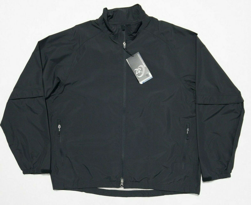 Zero Restriction Tour Series Men's XL Black Full Zip Golf Rain Packable Jacket