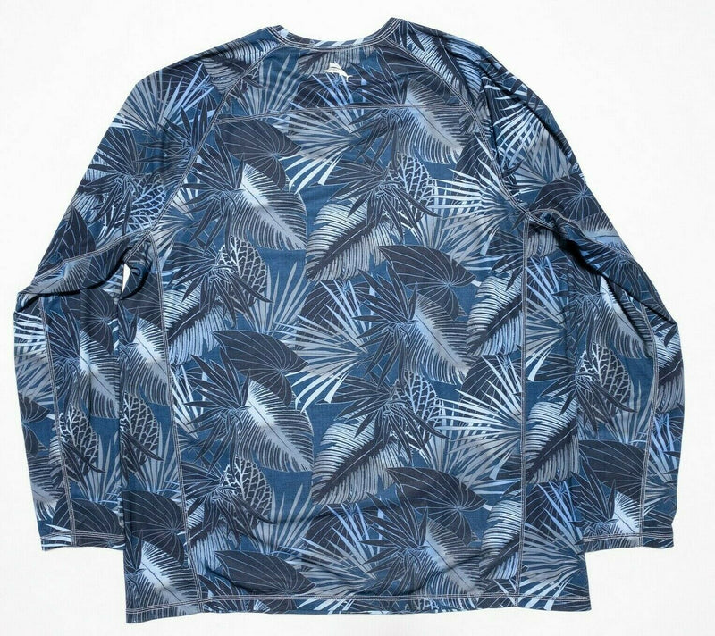 Tommy Bahama Island Active Sun Shirt Men's 2XLT (2XL Tall) Floral Blue Sun Shirt