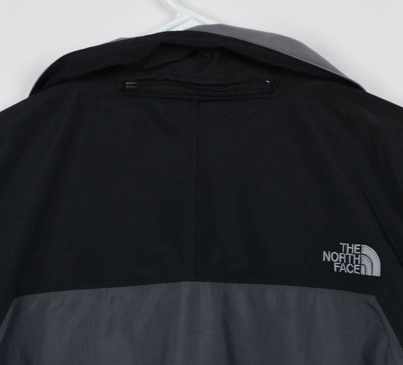 The North Face Men's XL HyVent Gray Black Full Zip Wind Rain Shell Jacket