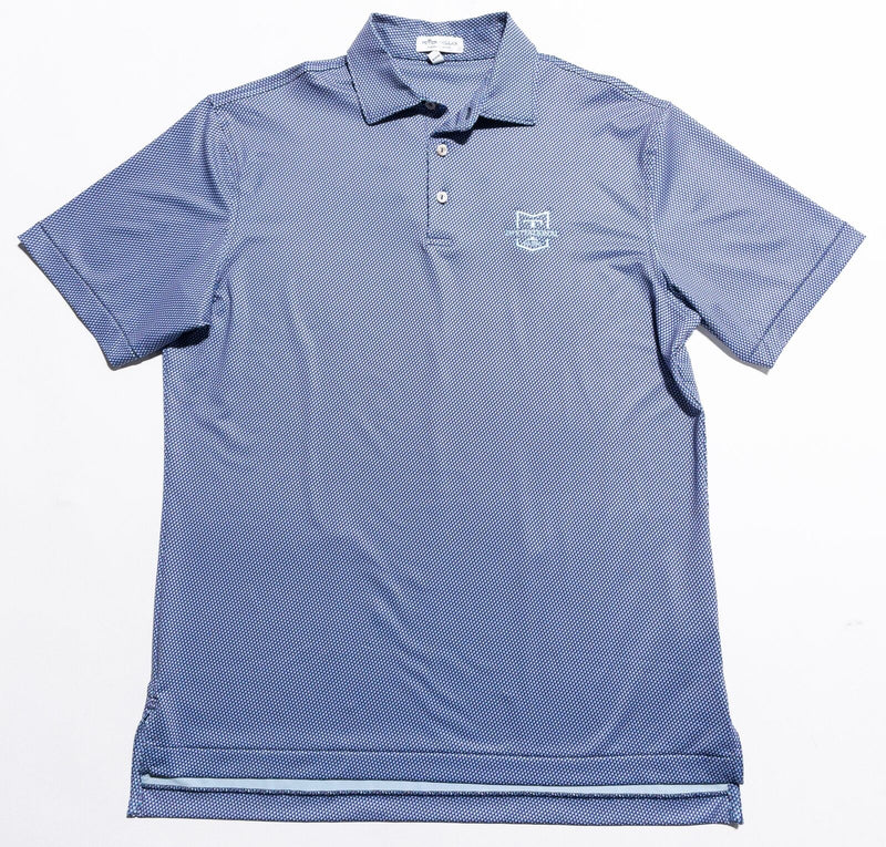 Peter Millar Summer Comfort Polo Shirt Men's Medium Purple Blue Geometric Golf