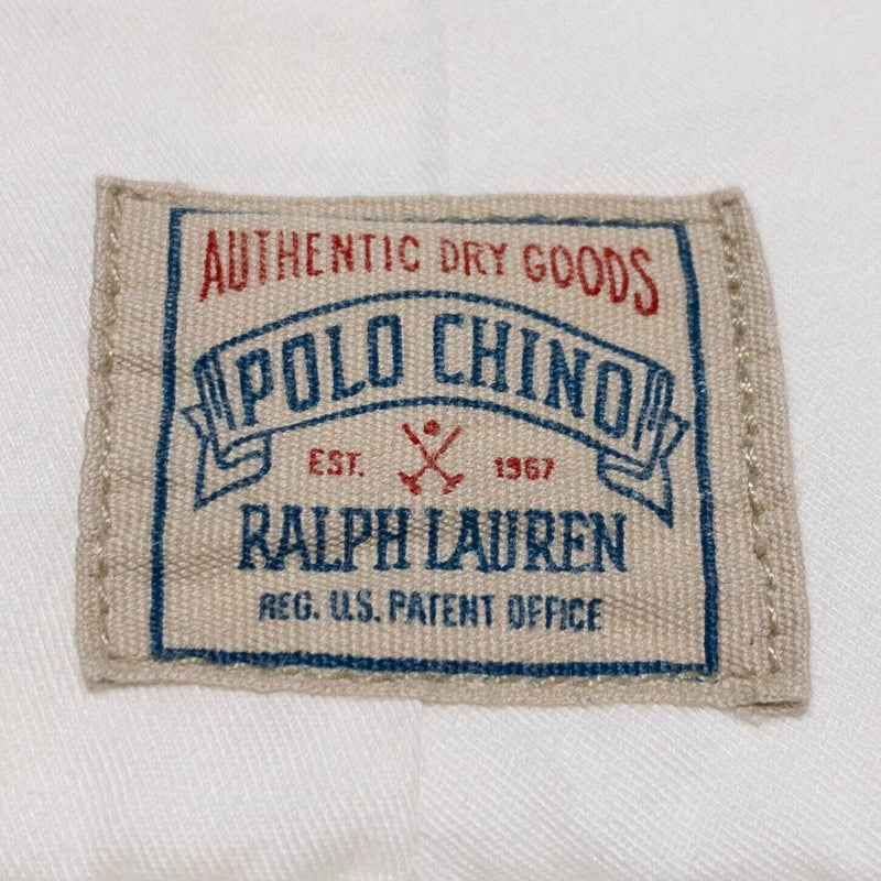 Polo Ralph Lauren Chino Pants Men's 40x34 Vintage Pleated Preppy Vintage White