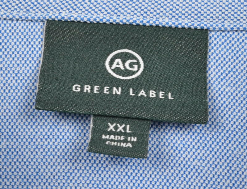 AG Green Label Men's Sz 2XL Adriano Goldschmied Blue Short Sleeve Polo Shirt