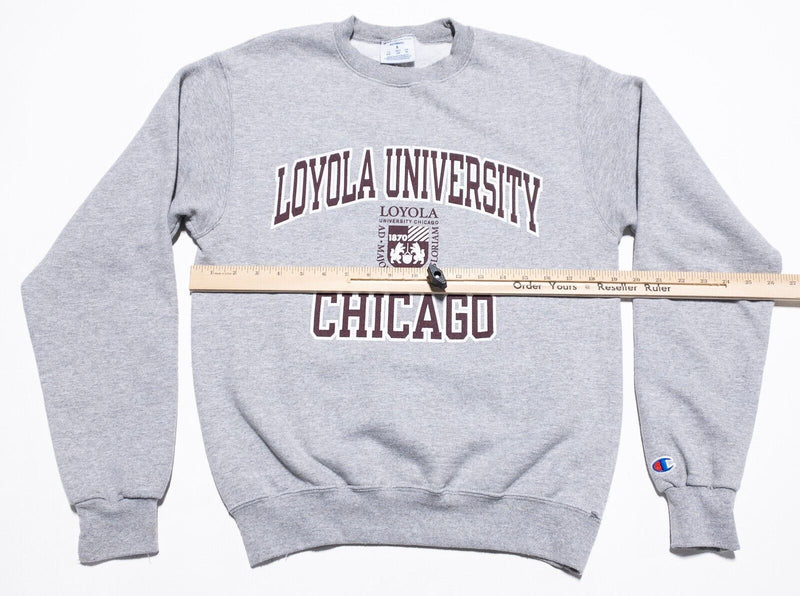 Loyola University Chicago Sweatshirt Adult Small Champion Pullover Crewneck Gray
