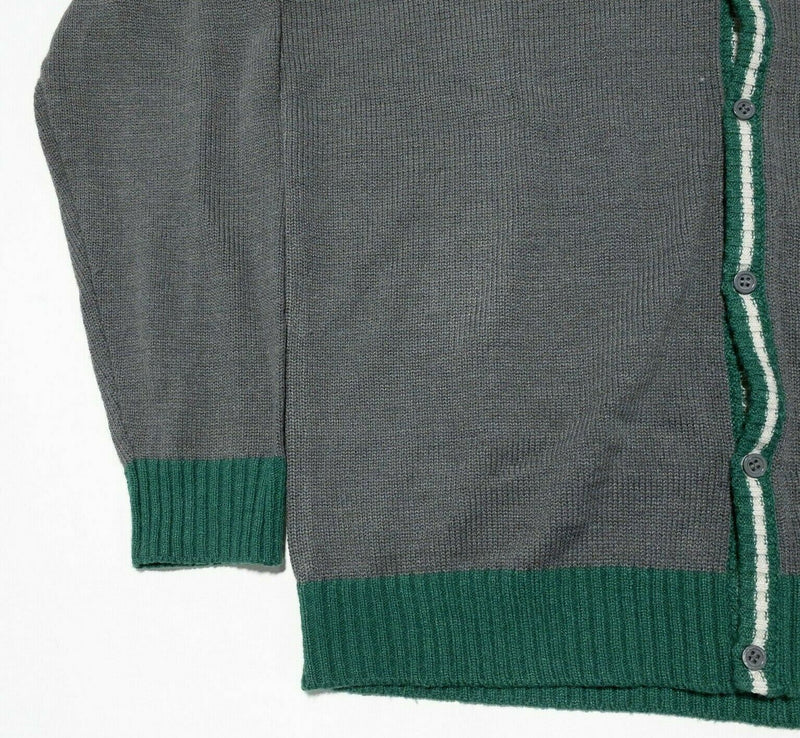 Harry Potter Wizarding World Slytherin Cardigan Sweater Gray Green Adult Large