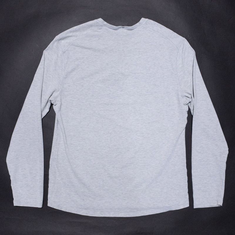 Lululemon Henley Shirt Men's Fit Small Long Sleeve Heather Gray 3-Button